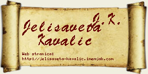 Jelisaveta Kavalić vizit kartica